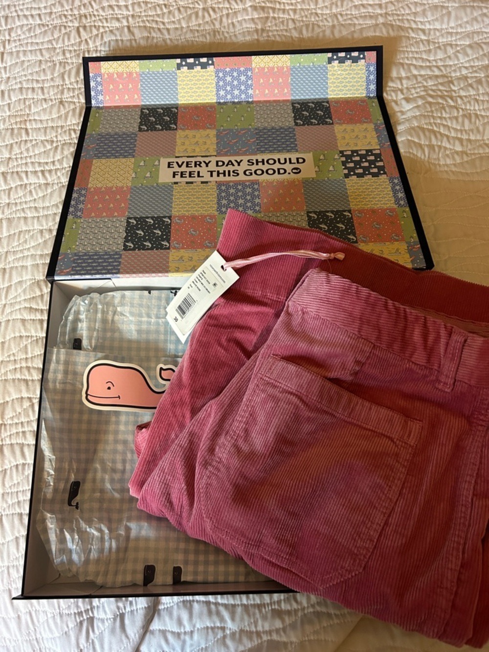 Women's Vineyard Vines Pink High-Waist Wide Leg Corduroy Pants Sz 30 Mauve Rose - Picture 11 of 13